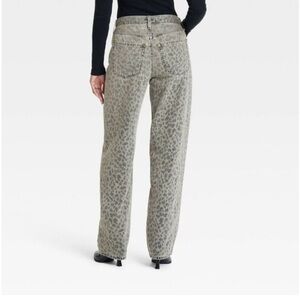 Universal Thread Tan Leopard Straight Leg Jeans